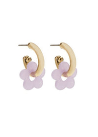 Foxy Originals Jewelry Flower Hoop Earrings available at Lemonberry Boutique Aurora