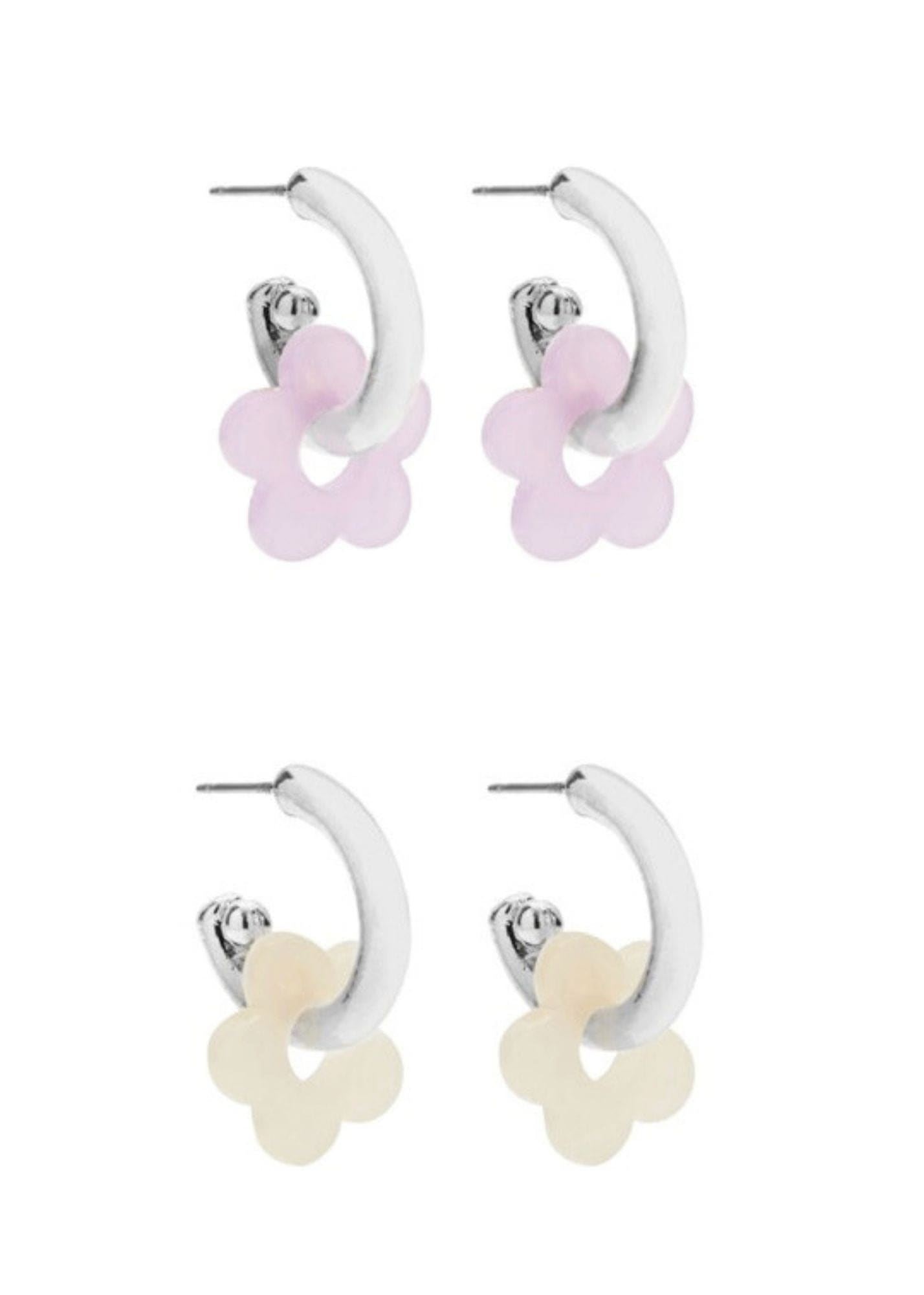 Foxy Originals Jewelry Flower Hoop Earrings available at Lemonberry Boutique Aurora