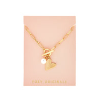 Foxy Originals Rosie Necklace in gold on display card