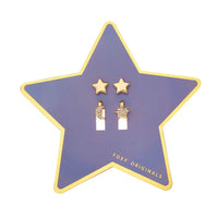 Foxy Originals Starstruck Earring Set in gold on display card