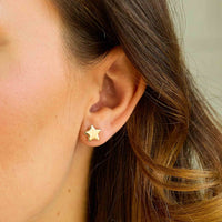 Foxy Originals Starstruck star stud in gold worn on model