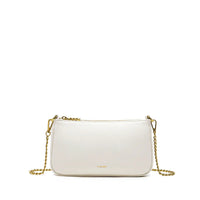 Francine crossbody bag in cream with chain strap, stylish and compact for spring looks in Calgary