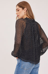 Gentle Fawn Annie blouse in Black Print back view