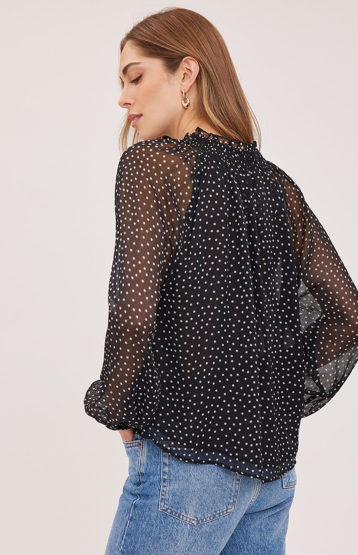 Gentle Fawn Annie blouse in Black Print back view