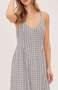 Gentle Fawn Astoria Check Midi Dress button front detail Lemonberry Aurora