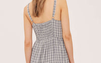 Gentle Fawn Astoria Check Midi Dress smocked back view Lemonberry Aurora