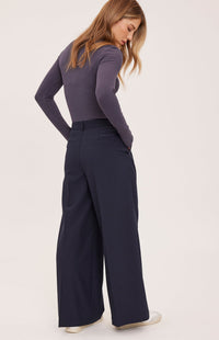 Gentle Fawn Collins pant in Navy Pinstripe back view
