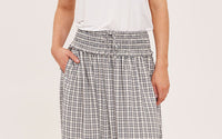 Gentle Fawn Elowyn Check Midi Skirt front detailed view Lemonberry Aurora