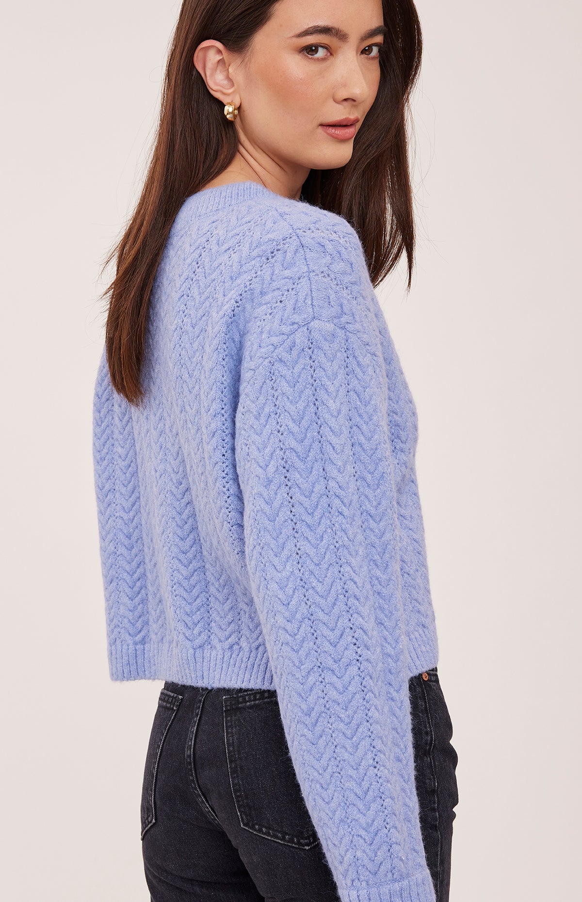 Gentle Fawn Esme cardigan in Heather Skyline back view