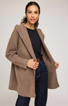 Close-up of Ilana cardigan knit detail and ribbed hem, Gentle Fawn layering piece for fall – Lemonberry boutique.
