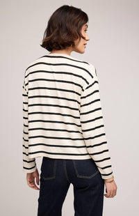 Gentle Fawn Indy Cream Stripe long sleeve top – back view