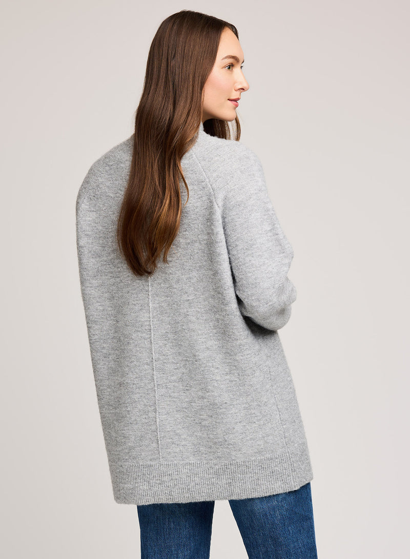 Back view showing exposed center seam detail of Gentle Fawn Lena Sweater.
