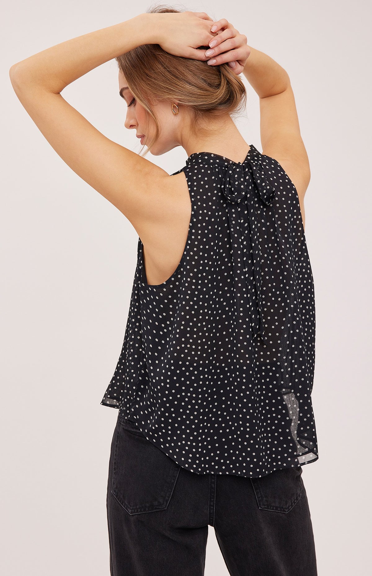 Gentle Fawn Lenora blouse in Black Print back view