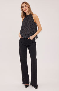 Gentle Fawn Lenora blouse in Black Print front view