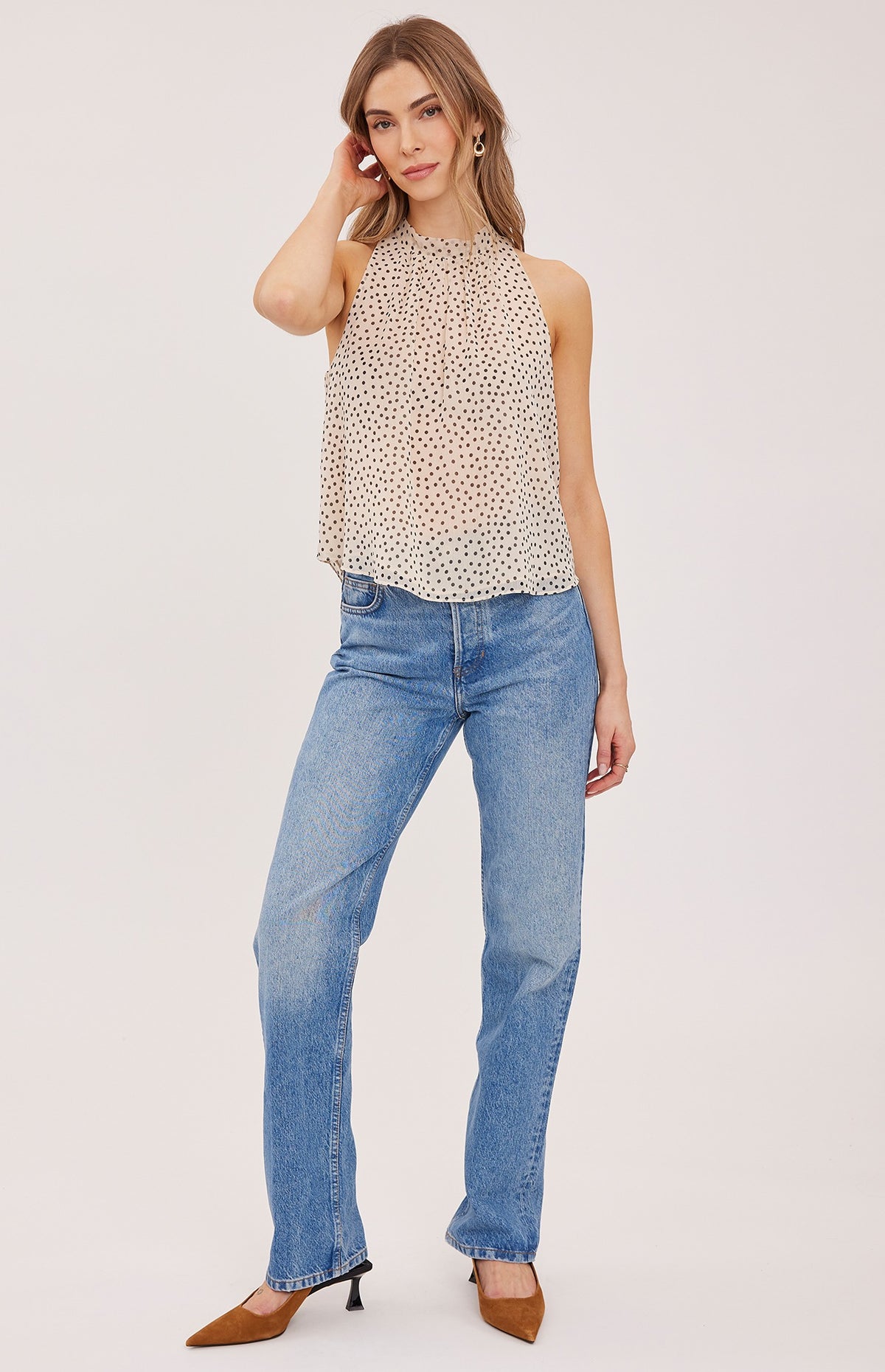 Gentle Fawn Lenora blouse in Cream Print front view