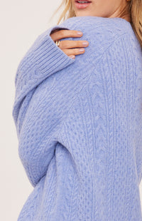 Gentle Fawn Lori sweater in Heather Skyline back view