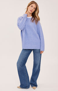 Gentle Fawn Lori sweater in Heather Skyline front view