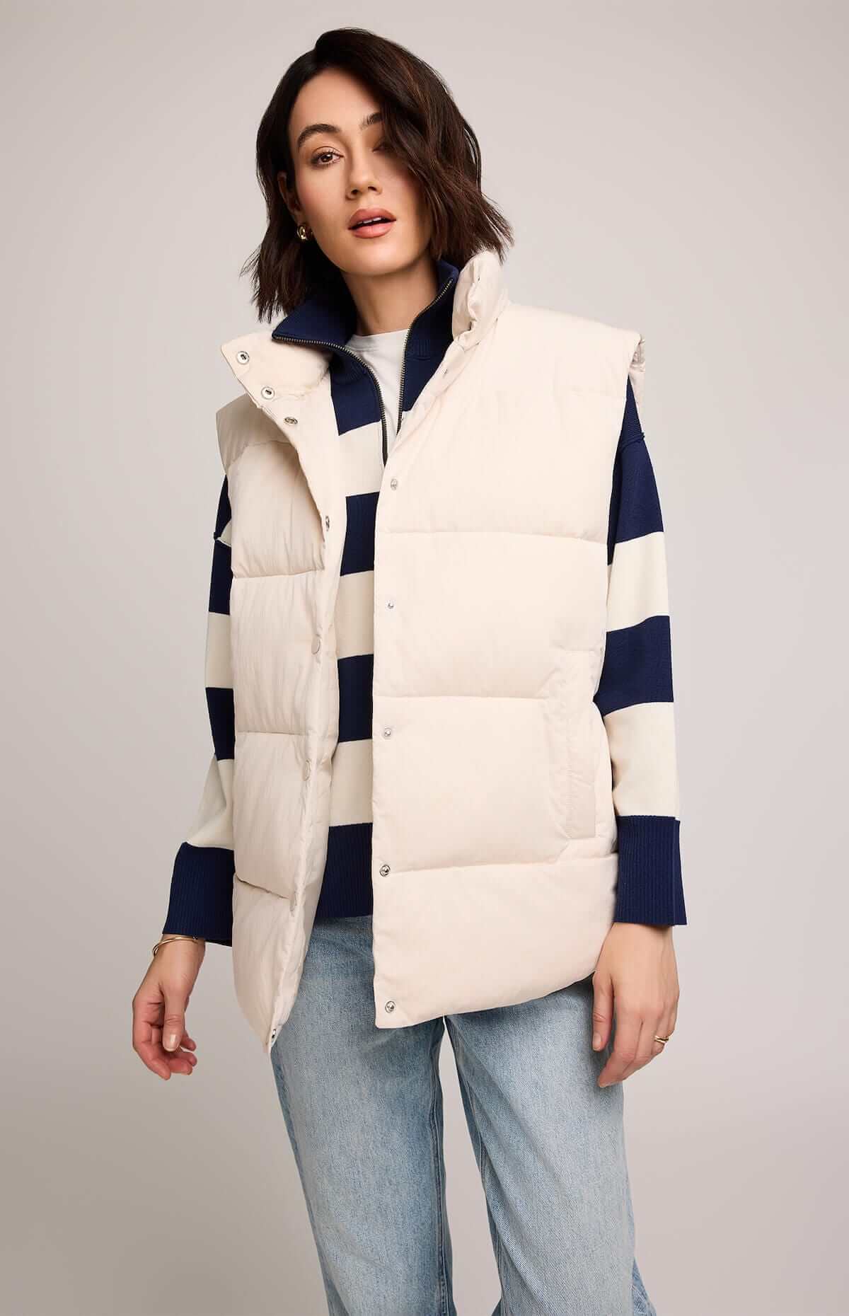 Gentle Fawn Nora Vest Cream Quilted | Lemonberry