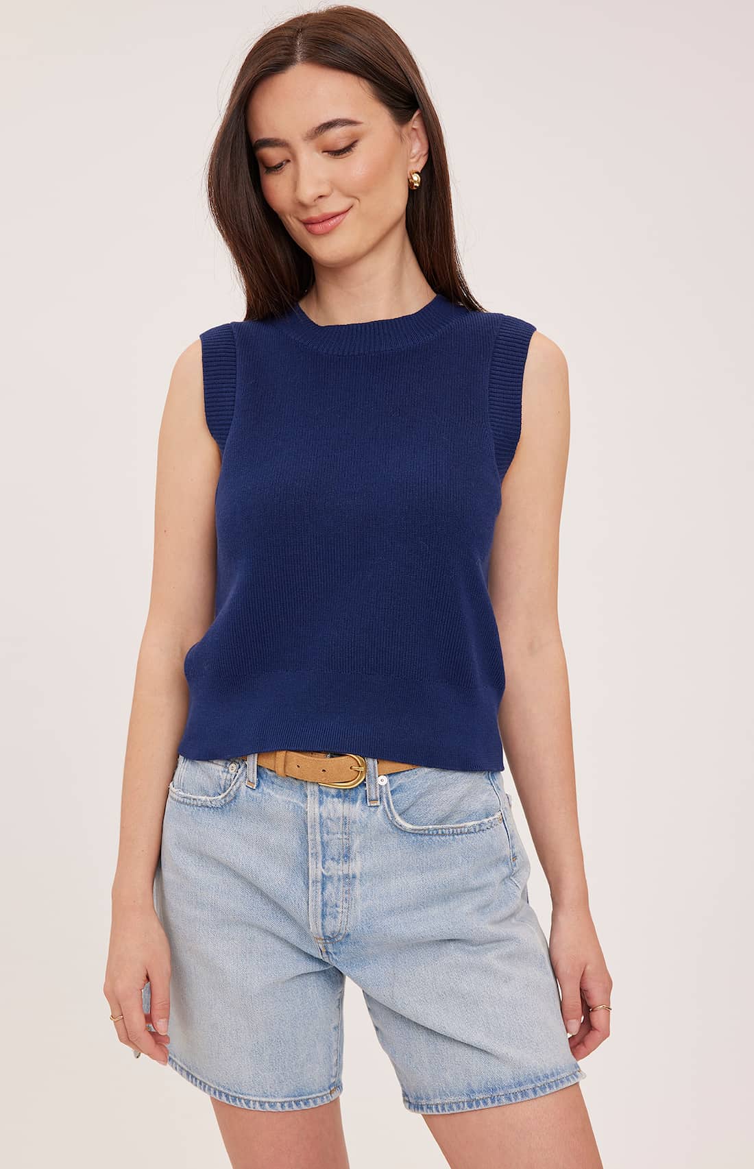 Gentle Fawn Skylar Sleeveless Knit Tank angled front view Lemonberry Aurora