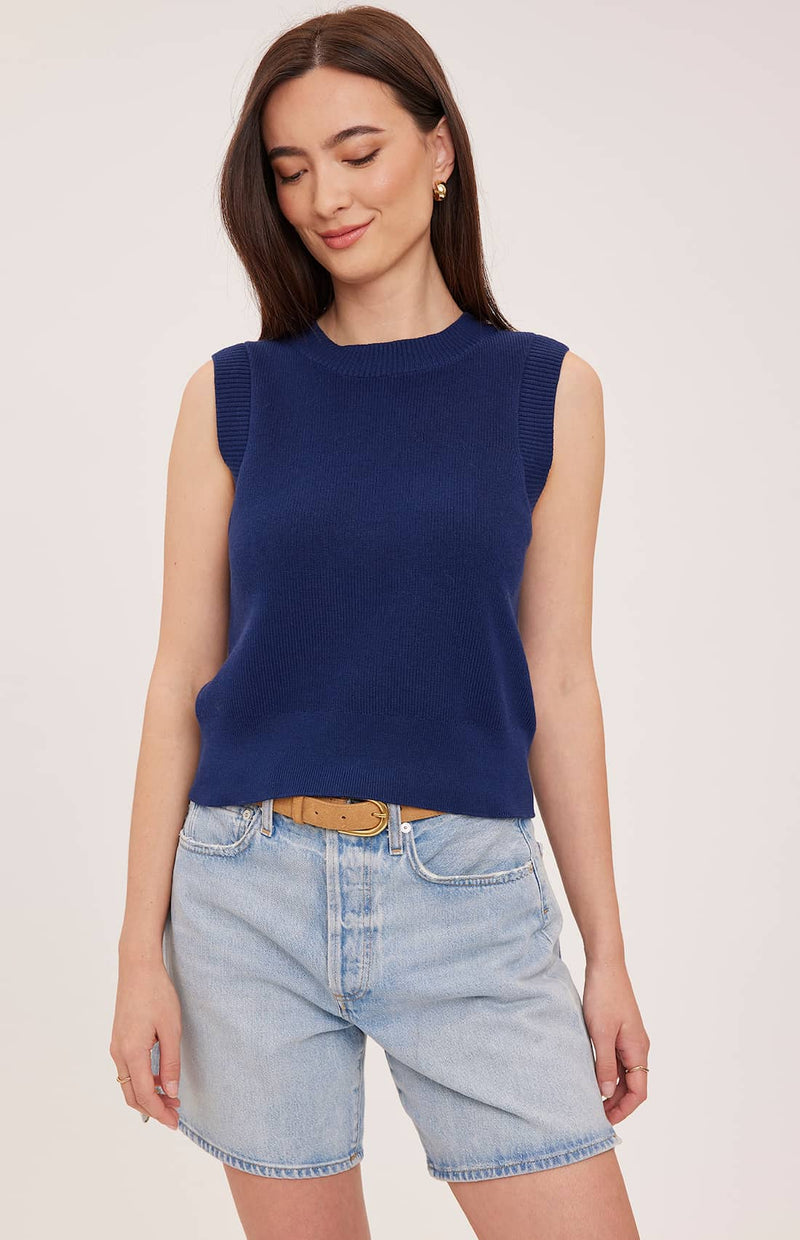 Gentle Fawn Skylar Sleeveless Knit Tank angled front view Lemonberry Aurora