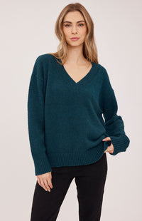 Gentle Fawn Tilda sweater in Spruce front view