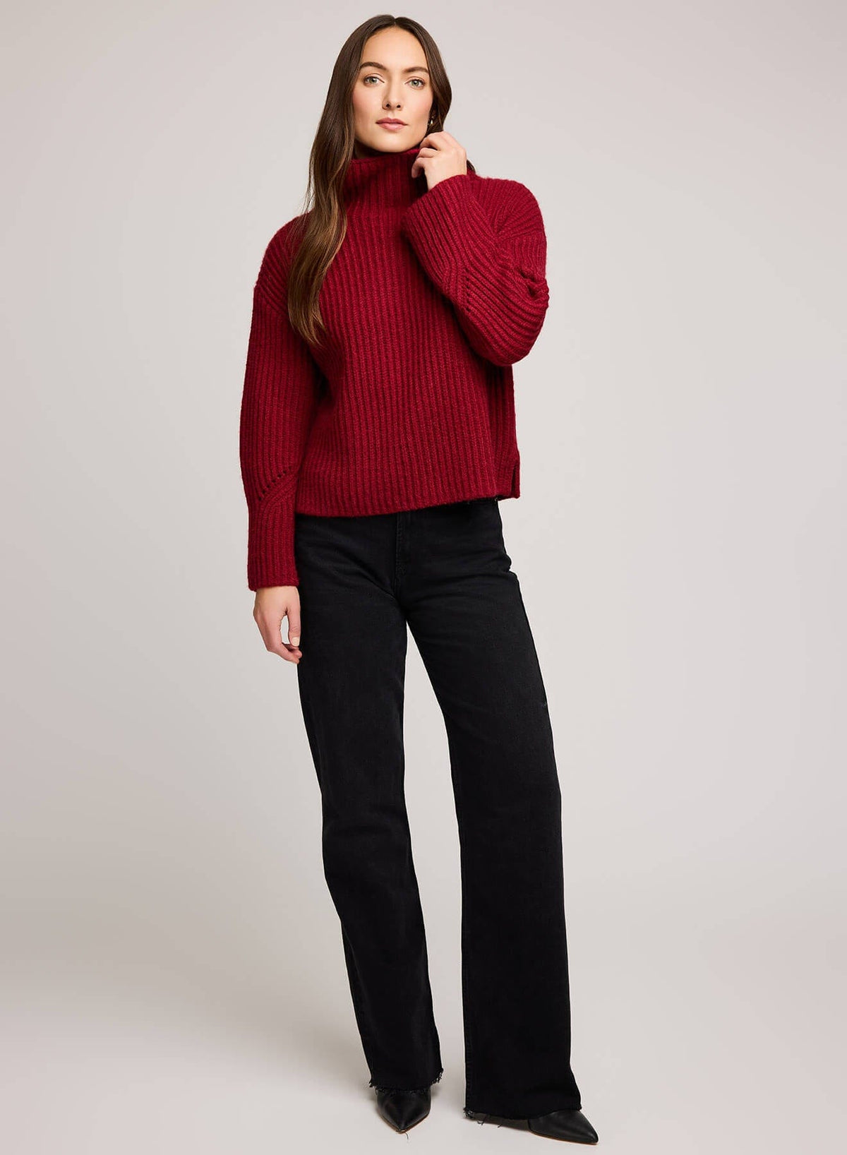 Gentle Fawn Tops Gentle Fawn Marlow Sweater – Effortless Turtleneck Texture available at Lemonberry Boutique Aurora