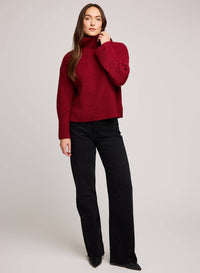 Gentle Fawn Tops Gentle Fawn Marlow Sweater – Effortless Turtleneck Texture available at Lemonberry Boutique Aurora