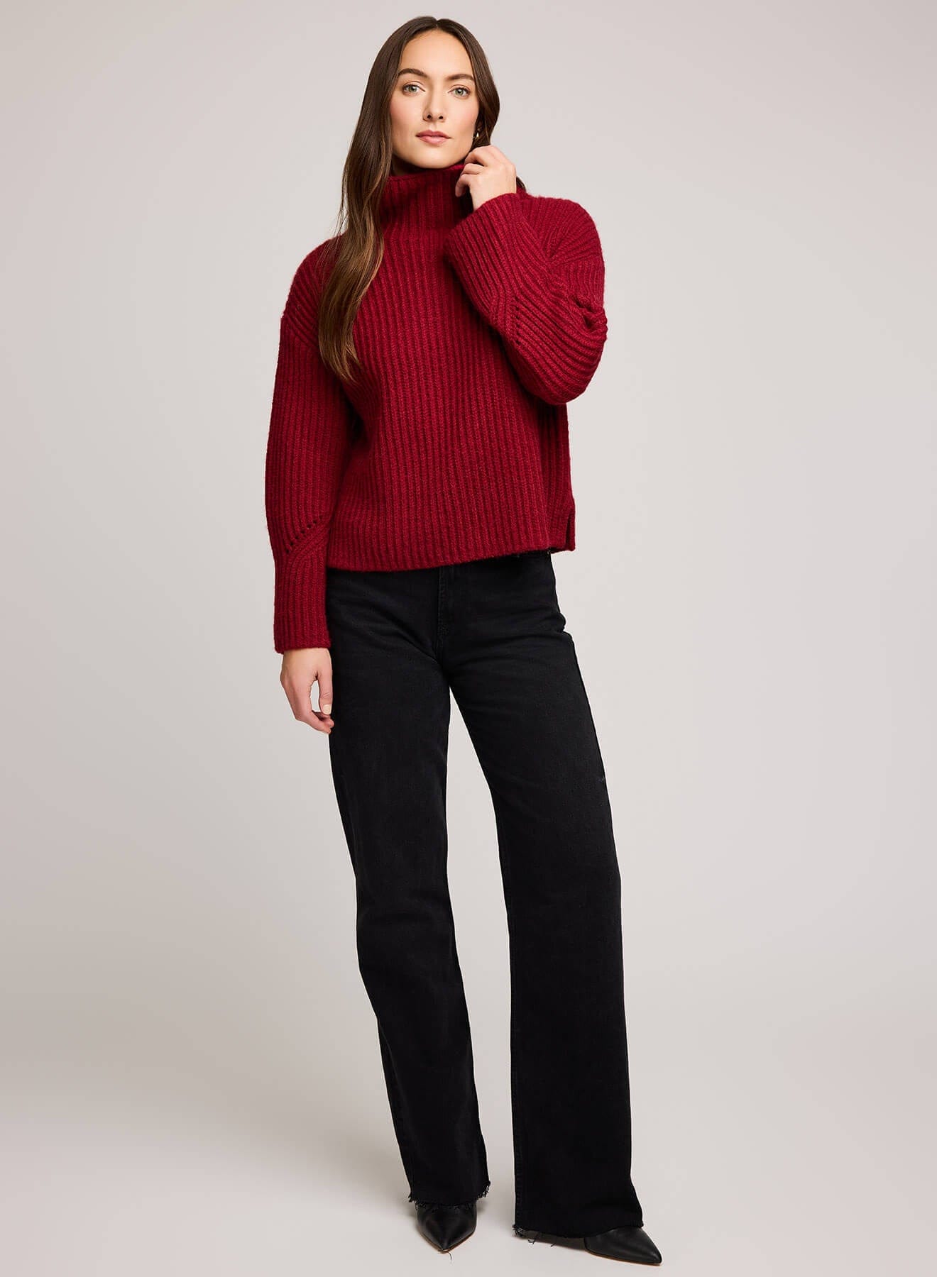 Gentle Fawn Tops Gentle Fawn Marlow Sweater – Effortless Turtleneck Texture available at Lemonberry Boutique Aurora