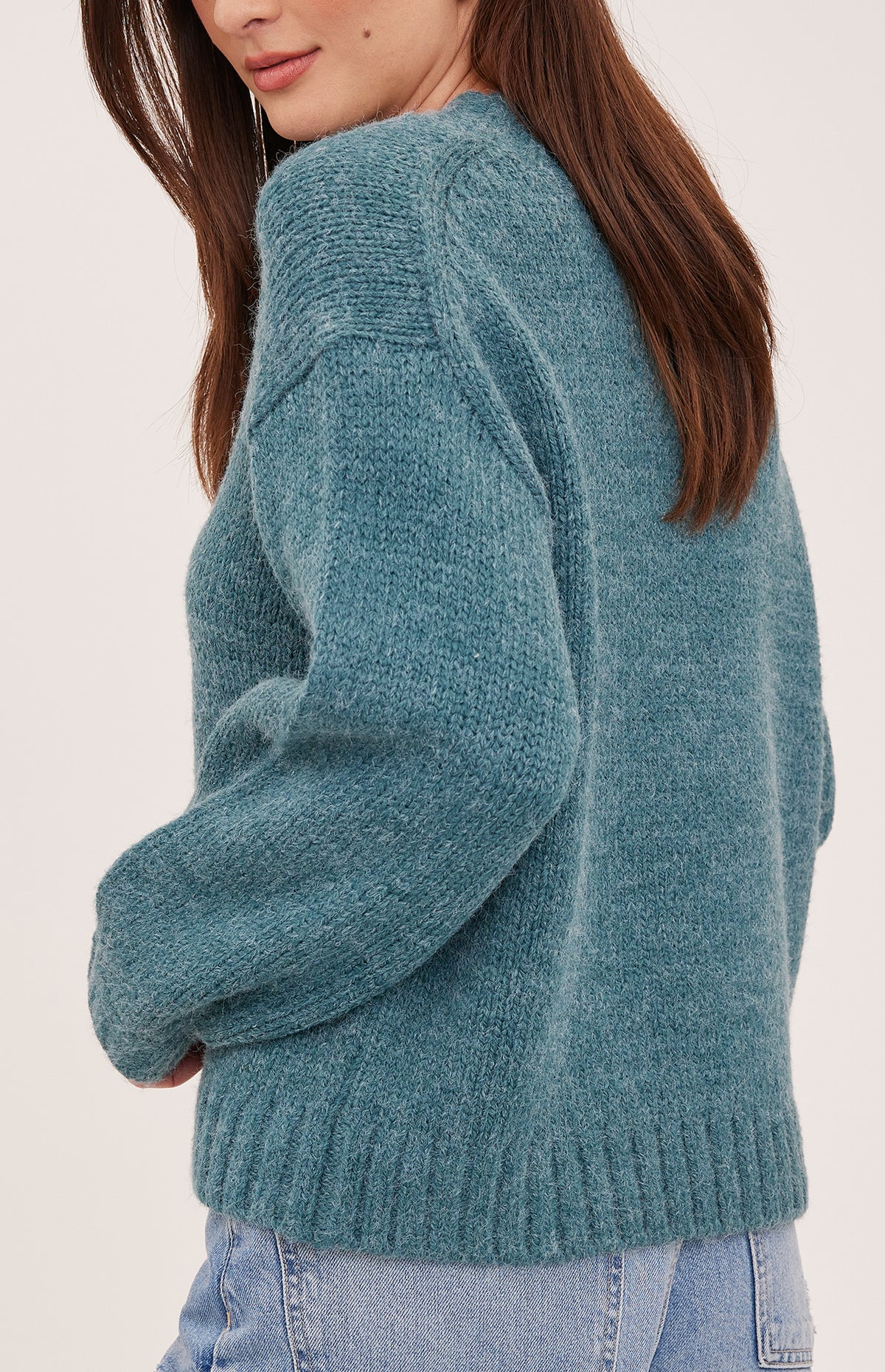 Gentle Fawn Tova sweater in Heather Jewel back view