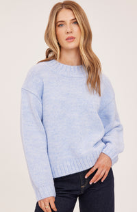 Gentle Fawn Tova sweater in Heather Skyline side view