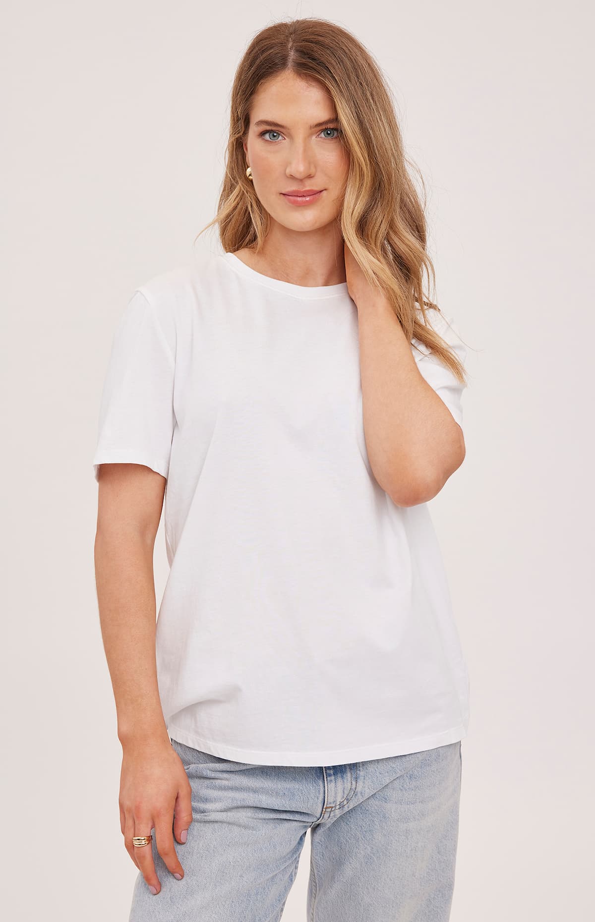 Women’s white Gentle Fawn Victoria crewneck tee — Lemonberry Aurora