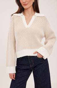 Gentle Fawn Xander sweater in Cream back view