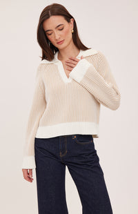 Gentle Fawn Xander sweater in Cream side view