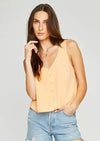 Gentle Fawn Kit Tank – Lightweight linen blend tank with lace trim and button front, available at Lemonberry, Aurora, ON