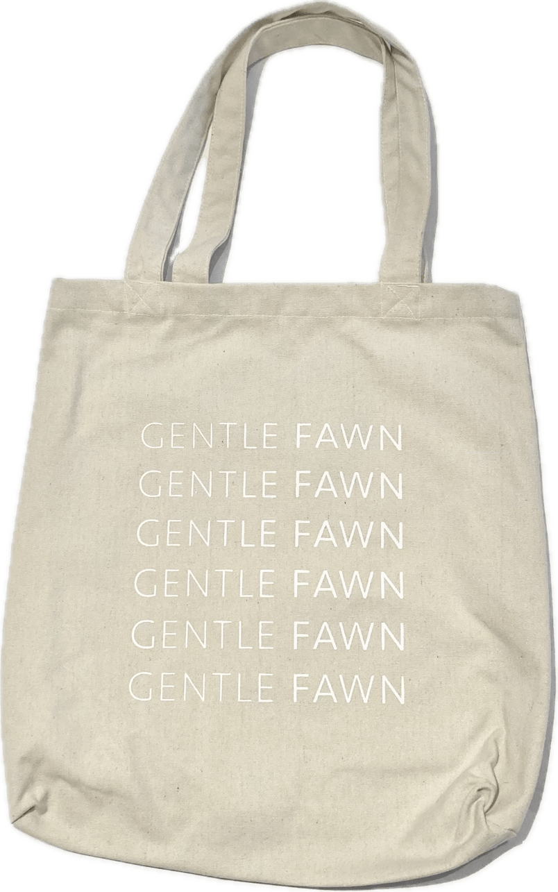 Cute Gentle Fawn tote for our gift with purchase.