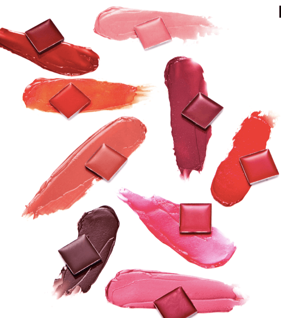 Screenshot showing Henné Lip Tint sample shades available at Lemonberry – Aurora, ON