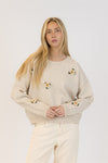 Holly Flower Crewneck Pullover by Lyla & Luxe