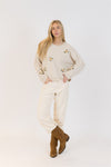 Holly Flower Crewneck Pullover by Lyla & Luxe
