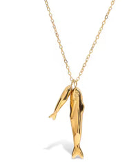 HoopLa Go Fish Charm Necklace front view Lemonberry Aurora