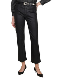 coated black slim kick jeans front view 7 For All Mankind Lemonberry Aurora worn