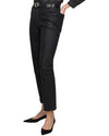 women’s coated black slim kick jeans side angle 7 For All Mankind Lemonberry Aurora styled
