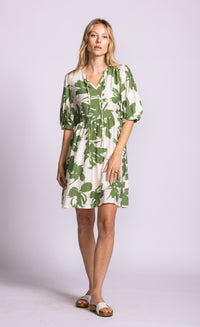 Pink Martini Bakman Dress Printed Puff Sleeve Mini
