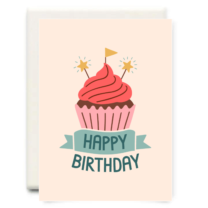 Inkwell Accessories Happy Birthday Cupcake Card 🍃 available at Lemonberry Boutique Aurora