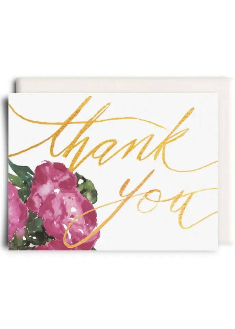 Inkwell Accessories Thank You Floral Card 🍃 available at Lemonberry Boutique Aurora