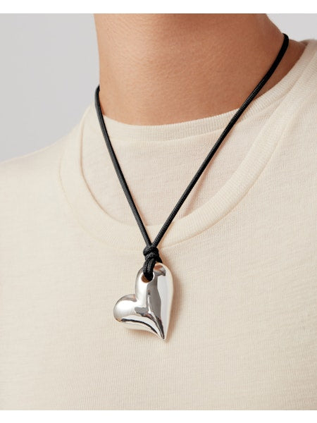 Jenny Bird Art Heart On A String Necklace