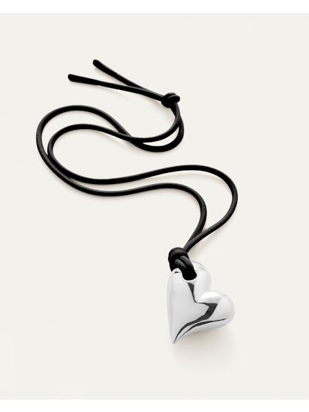 Jenny Bird Art Heart On A String Necklace
