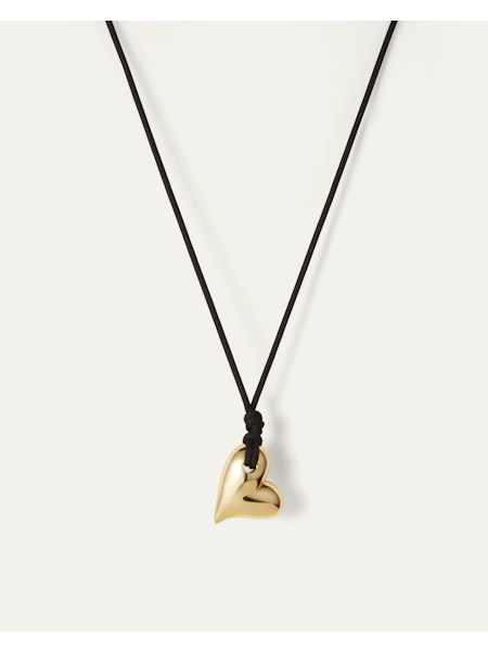Jenny Bird Art Heart On A String Necklace