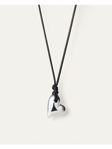 Jenny Bird Art Heart On A String Necklace