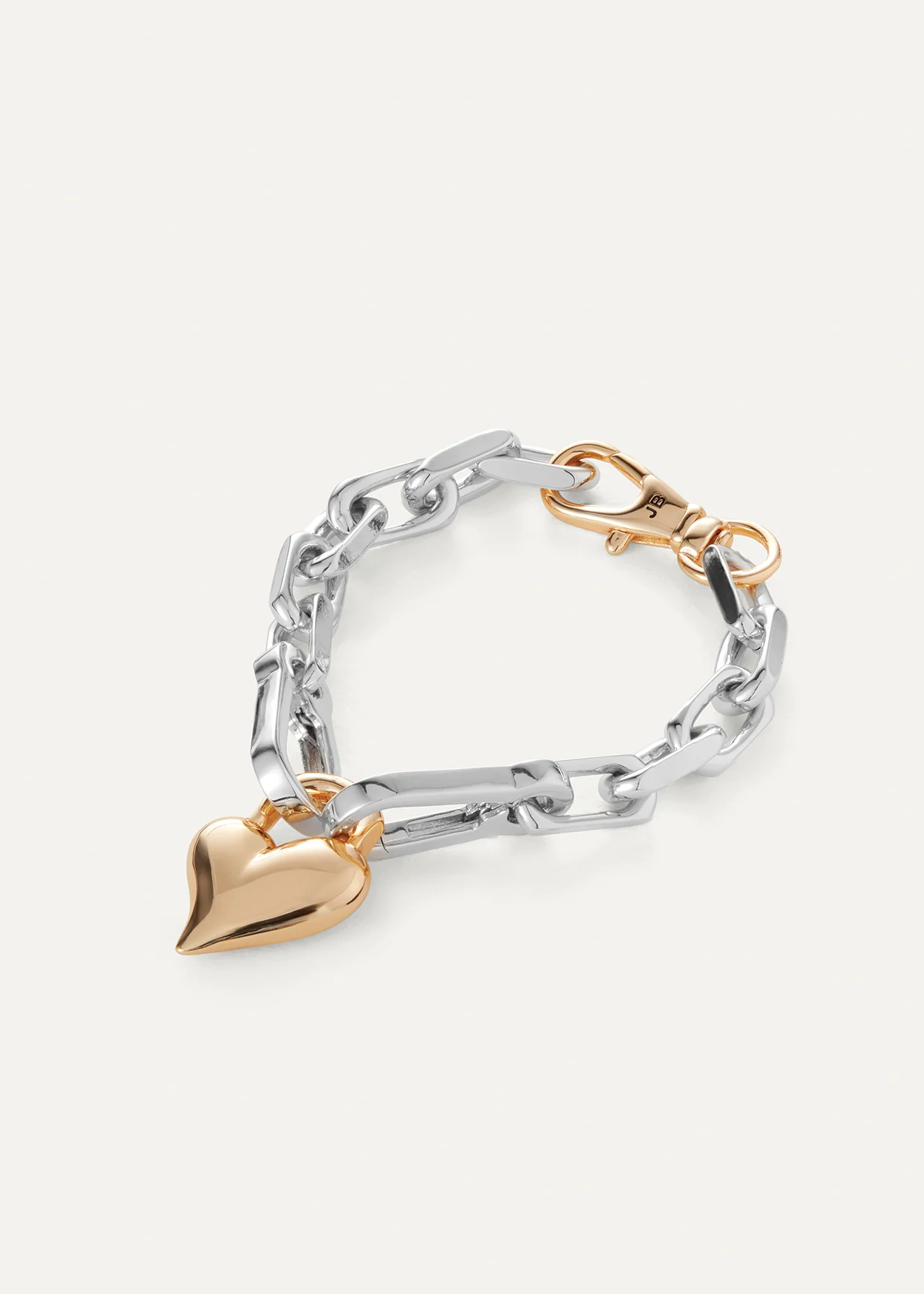 Padlock Heart Chain Bracelet by Jenny Bird