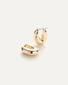 Puffy u-link earrings white background - Lemonberry.ca